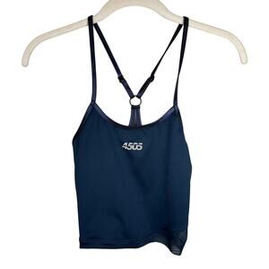 Asos X 4505 Blue Mesh Racerback Crop Top Women's 0